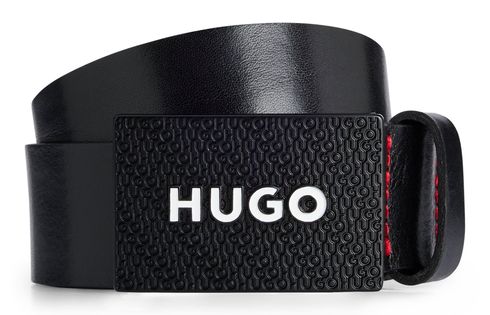 HUGO Gilao-Z Sz35 Leather Belt W95 Black