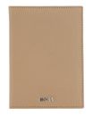 HUGO BOSS Classic Grained Passport Case Camel