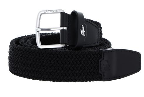 LACOSTE Casual Stretch Wowen Belt W130 Noir