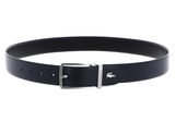 LACOSTE Elegance Punch Plain Leather Belt W100 Noir Marine - kürzbar LACOSTE Elegance Punch Plain Leather Belt W100 Noir Marine - kürzbar