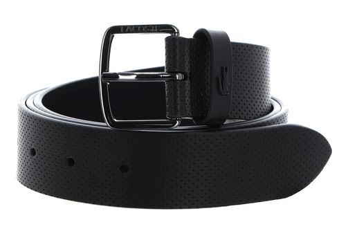 LACOSTE Casual Punch Leather Belt W100 Noir