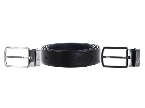 LACOSTE Elegance Reversible Stitched Box Belt W90 Noir Marine - shortenable