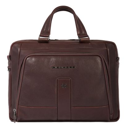 PIQUADRO Carl 2 Handle Briefcase 14" S Dark Brown