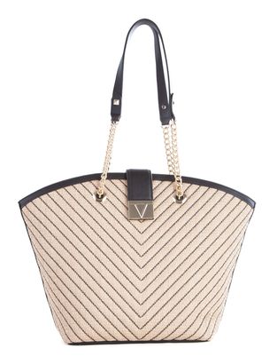 VALENTINO Tribeca Shopping Bag Naturale / Nero