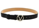 VALENTINO Hampton Plaque Buckle Belt W115 Nero / Oro - kürzbar VALENTINO Hampton Plaque Buckle Belt W115 Nero / Oro - kürzbar