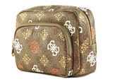 GUESS Travel Case Double Zip Brown Multi GUESS Travel Case Double Zip Brown Multi