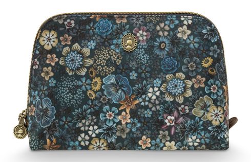 Pip Studio Coby Cosmetic Bag Triangle M Tutti and Fiori Blue