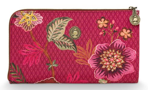 Pip Studio Cloe Cosmetic Zipper Pouch Cece Fiore Red