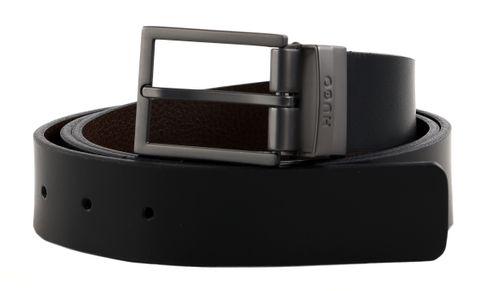 HUGO Guan Or35 Leather Belt W115 Black