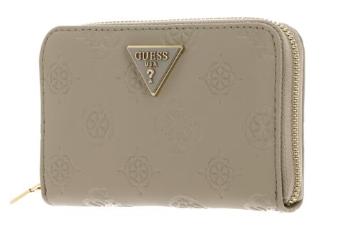 GUESS Jena Zip Around Wallet M Taupe Logo