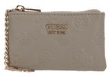 GUESS Jena Zip Pouch Taupe Logo GUESS Jena Zip Pouch Taupe Logo