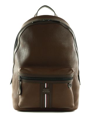 TOMMY HILFIGER TH Premium Leather Backpack Warm Cognac