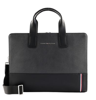 TOMMY HILFIGER TH Central Slim Computer Bag Dark Grey