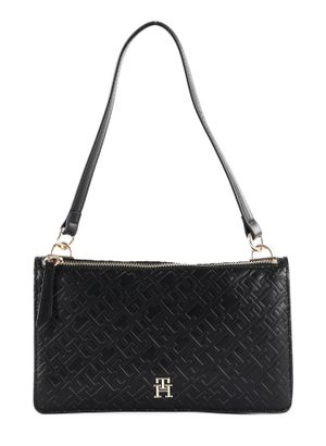 TOMMY HILFIGER TH Refined Shoulder Bag Mono Black
