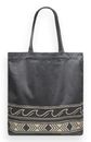 SCOTCH & SODA Canvas Tote Bag with Embroidery Palm Wave Border SCOTCH & SODA Canvas Tote Bag with Embroidery Palm Wave Border
