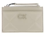Calvin Klein Quilt Cardholder With Zip Stoney Beige