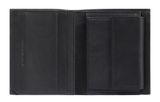 PIQUADRO Paul Vertical Men´s Wallet with Coin Case RFID Black
