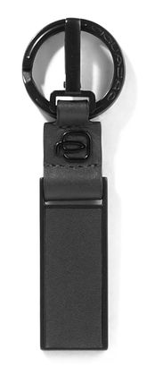 PIQUADRO FXP Leather Keyring Black