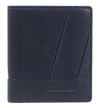 PIQUADRO Carl Vertical Men´s Wallet with Coin Case RFID Night Blue