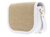 COCCINELLE Dew Straw Handbag Natu / Bril. White COCCINELLE Dew Straw Handbag Natu / Bril. White