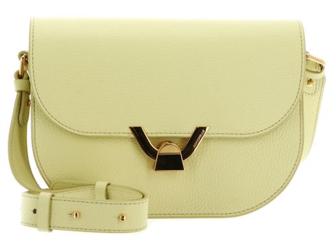 COCCINELLE Dew Crossbody Grained Leather Lime Wash