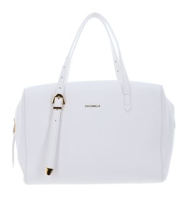 COCCINELLE Coccinelle Gleen Handbag Grained Leather Brillant White