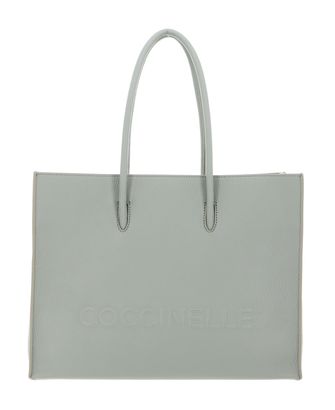 COCCINELLE Myrtha Maxi Log Handbag Grained Leather Celadon Green