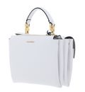 COCCINELLE Arlettis Signature Handbag Grained Leather Brillant White