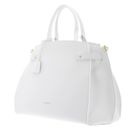 COCCINELLE Kliche Handbag Grained Leather Brillant White