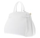 COCCINELLE Kliche Handbag Grained Leather Brillant White