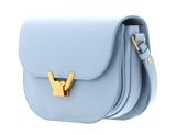 COCCINELLE Dew Crossbody Grained Leather Mist Blue