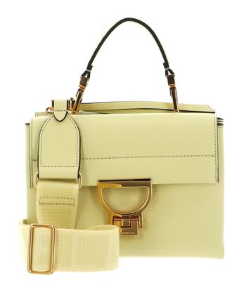 COCCINELLE Arlettis Signature Handbag Grained Leather Lime Wash