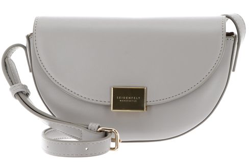SEIDENFELT MANUFAKTUR Ellanda Saddle Bag Light Grey / Gold