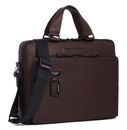 PIQUADRO Harper 2 Handle Briefcase Dark Brown