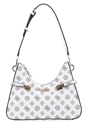 GUESS Loralee Hobo White Logo