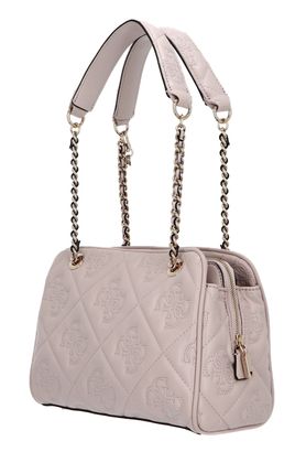 Guess■ EMERA レタリング ロゴ サチェルバック Light beige GUESS-Schultertasche-Emera-