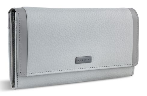 bugatti Ladies Long Wallet With Flap Light Grey