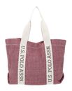 U.S. POLO ASSN. Beach Straw Shopper L Rose