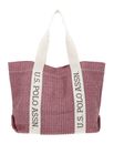 U.S. POLO ASSN. Beach Straw Shopper L Rose