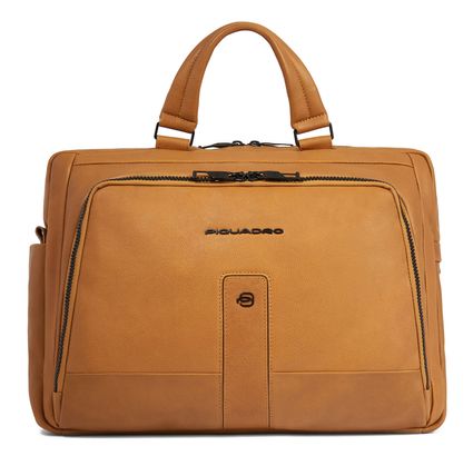 PIQUADRO Carl 2 Handle Briefcase 15,6" M Ochre