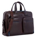 PIQUADRO Blue Square Revamp 2 Handle Briefcase Mahogany PIQUADRO Blue Square Revamp 2 Handle Briefcase Mahogany