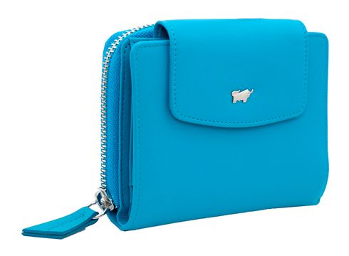 Braun Büffel Joy Zip Wallet M Turquoise