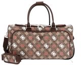 GUESS Eliette Logo Wheeled Duffel Latte Logo Multi GUESS Eliette Logo Wheeled Duffel Latte Logo Multi