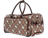 GUESS Eliette Logo Wheeled Duffel Latte Logo Multi GUESS Eliette Logo Wheeled Duffel Latte Logo Multi