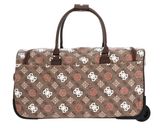 GUESS Eliette Logo Wheeled Duffel Latte Logo Multi GUESS Eliette Logo Wheeled Duffel Latte Logo Multi