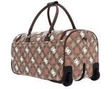 GUESS Eliette Logo Wheeled Duffel Latte Logo Multi GUESS Eliette Logo Wheeled Duffel Latte Logo Multi