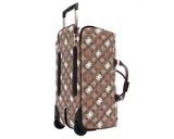 GUESS Eliette Logo Wheeled Duffel Latte Logo Multi GUESS Eliette Logo Wheeled Duffel Latte Logo Multi