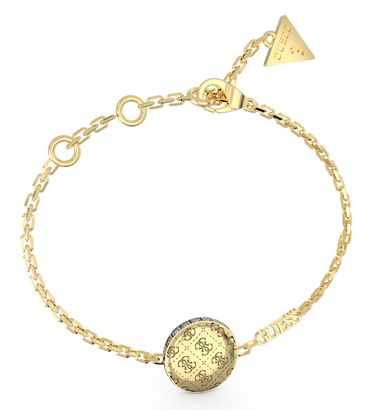 GUESS bracelet 4G Rising Side Crystals Coin Bracelet S Yellow Gold Buy bags purses accessories online modeherz