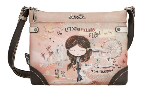 Anekke Peace & Love Crossbody Bag Pink