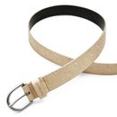 Desigual Embossed Leather Belt W90 Beige